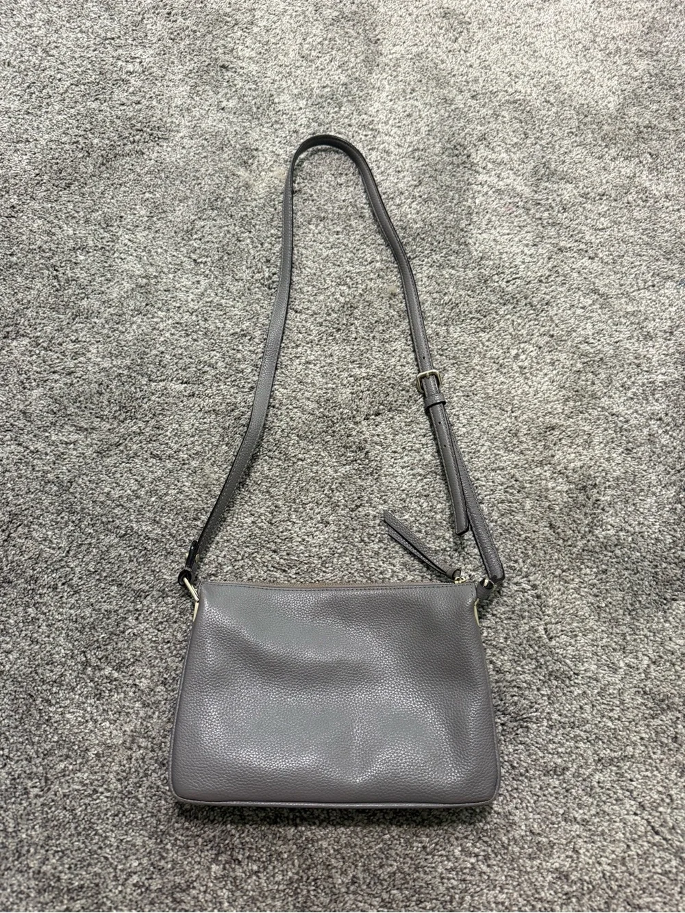 Kate Spade New York Pebbled Leather Crossbody Bag in Gray